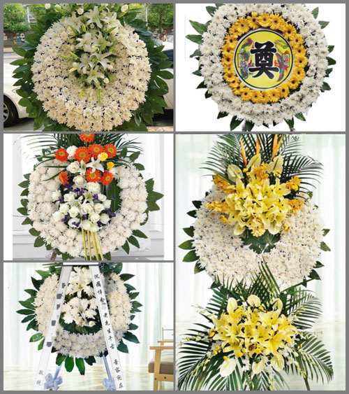 湖北黄冈市黄梅县大河镇门山村花圈速递
